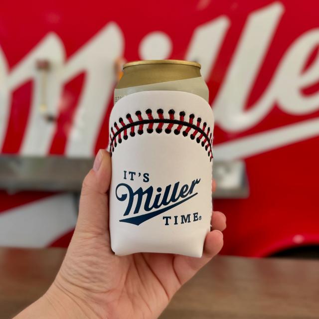 Tailgaters unite! ⚾️ Stop in on any Tuesday or Wednesday when the Brewers are playing at home in Milwaukee, purchase our Leather Baseball Koozie, and we’ll put a beer in it! Your pick of Miller Lite, High Life, or select Leinenkugel’s.
